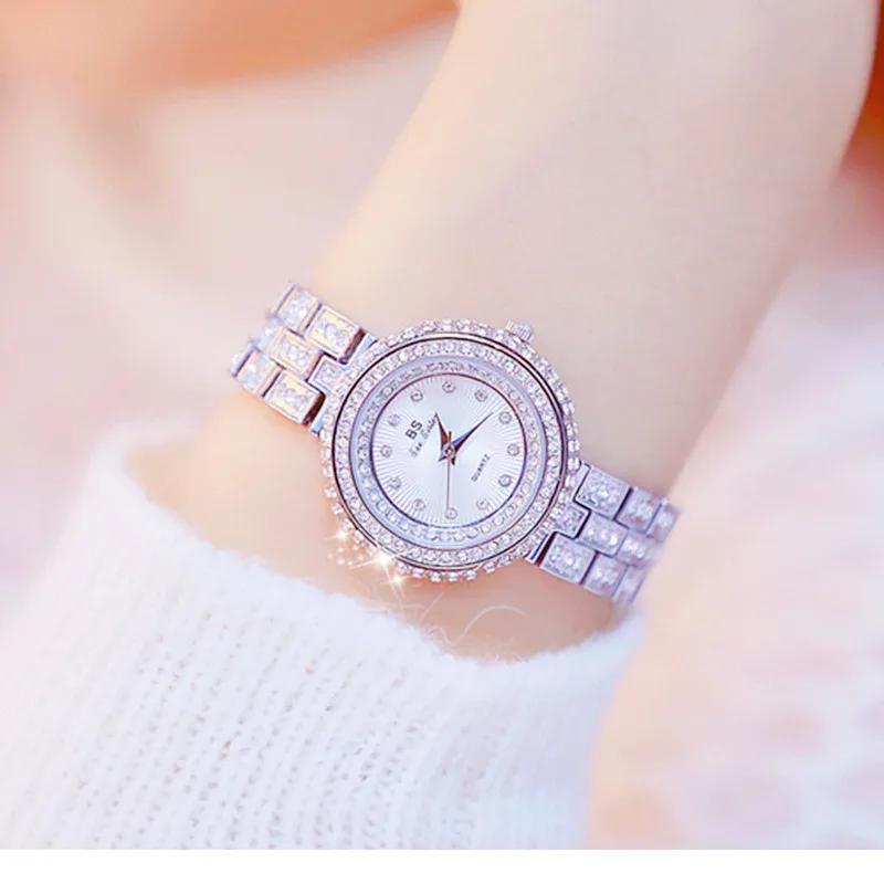 

New Hot-Selling Imported Quartz Movement Watch High-End Chain Watch Full Rinestone Female Watch Fashion Custom Made Watch