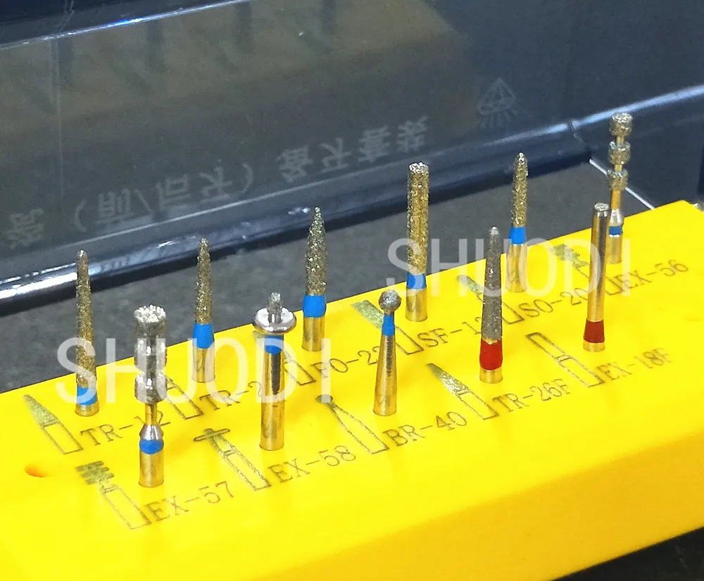 11 шт./компл. стоматологический алмазный бор FG 1,6 мм для инкрустация подготовки Бур комплект стоматологическая клиника фильцы зуботехнические полировочные боры