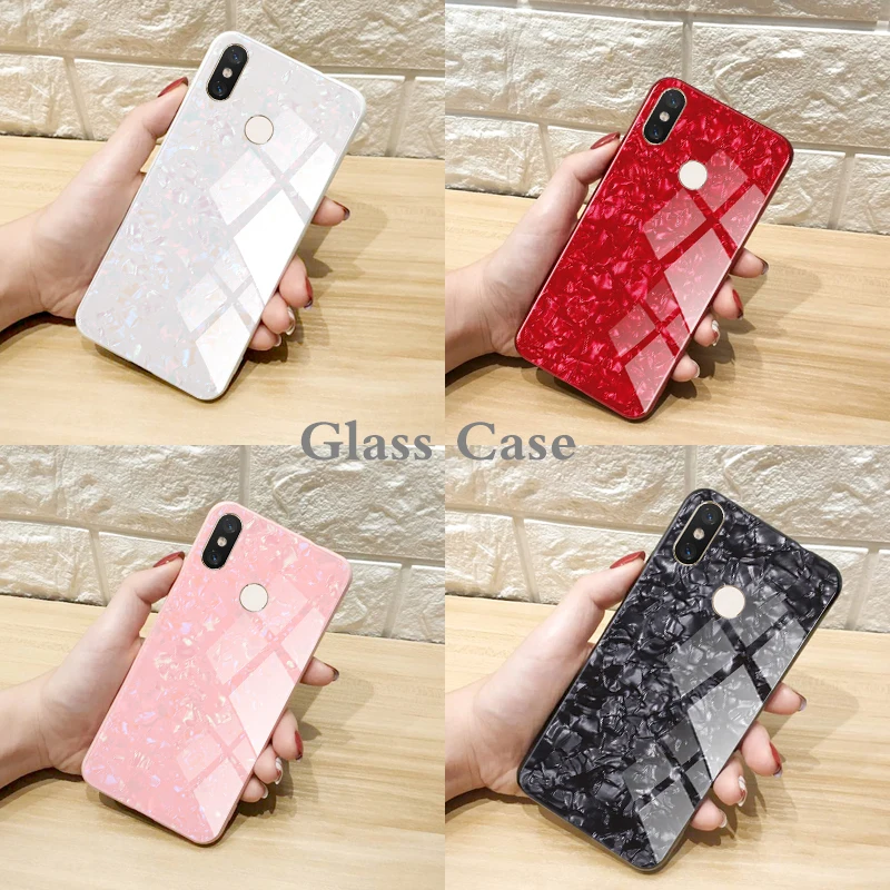 Glitt Case For Xiomi Xiaomi mi 8 SE A1 A2 Tempered Glass Hard Shell Cover Mix 2S 2 6X 5X 6 Note 3 |