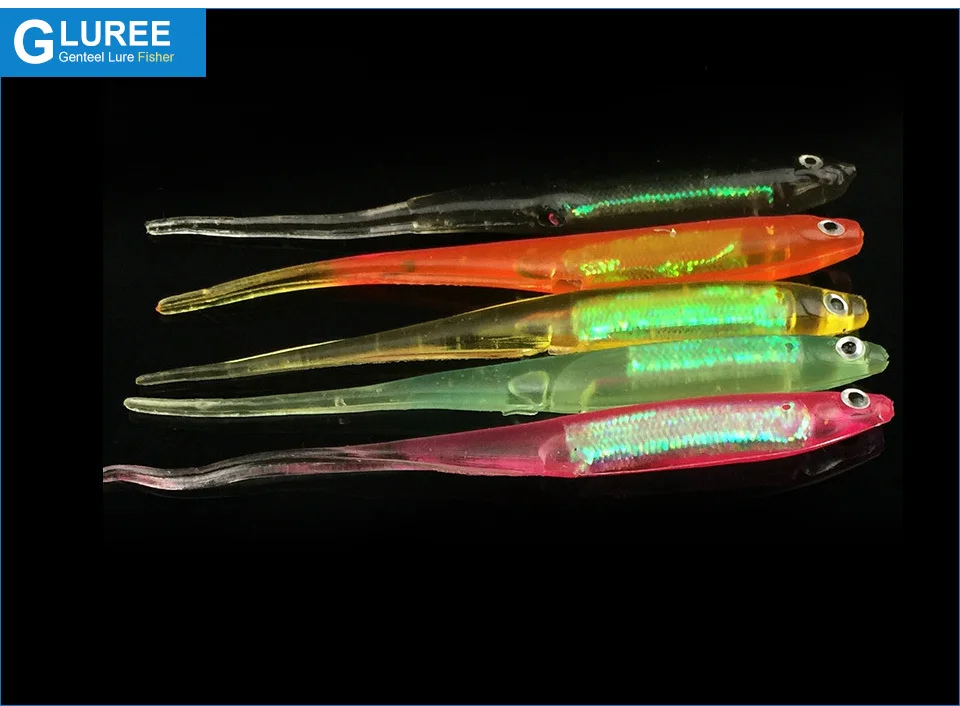 GLUREE-5Pcs-Soft-Fishing-Lures-Rainbow-Artificial-Bait-Colorful-3g10cm-Material-Aluminum-Foil-Embedded-Fishing-Tackle-Multicolor_09