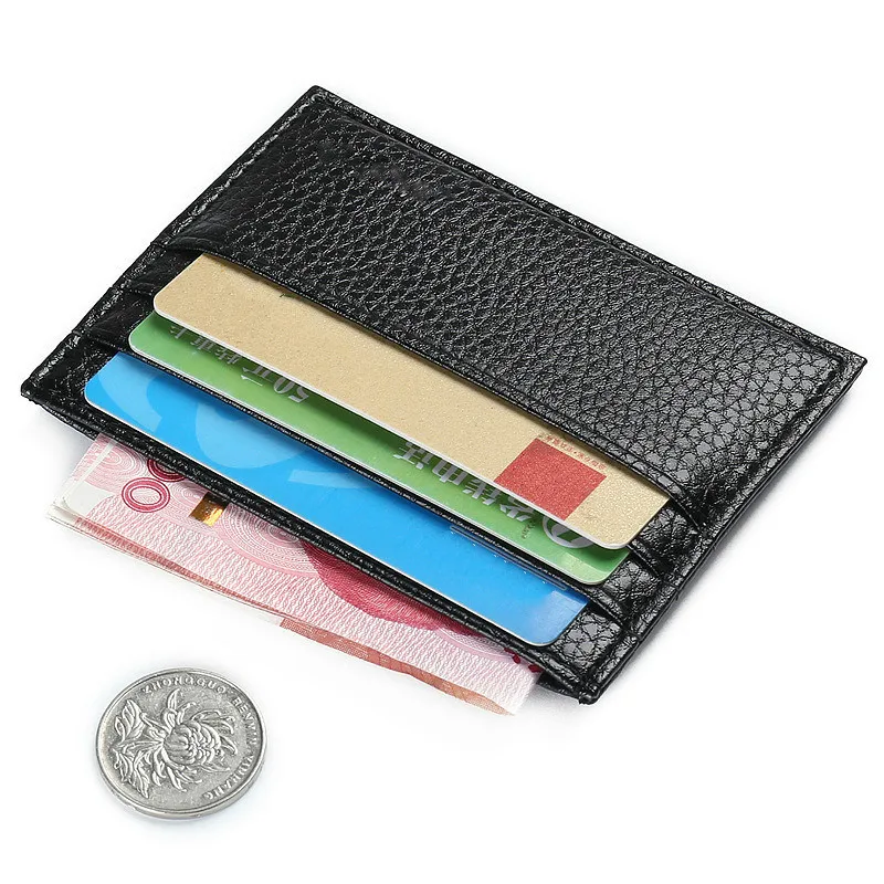 Кредитные карты держатель Карманный Кошелек с из искусственной кожи складной тонкий удобный ID организатор бизнес держатель для карт