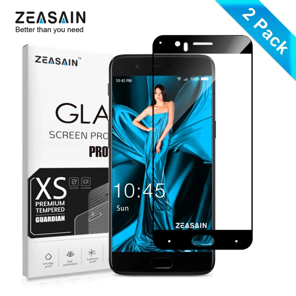 

2 Pack Original ZEASAIN 9H Full Cover Tempered Glass Screen Protector For OnePlus 5 Five OnePlus5 One Plus 5 1+5 Pro Glass Film