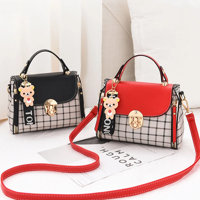  New Cute Type Ladies PU Handbag High Quality 2019 Hot Sale Small Girls Exquisite Color Matching Cas - 32949488204