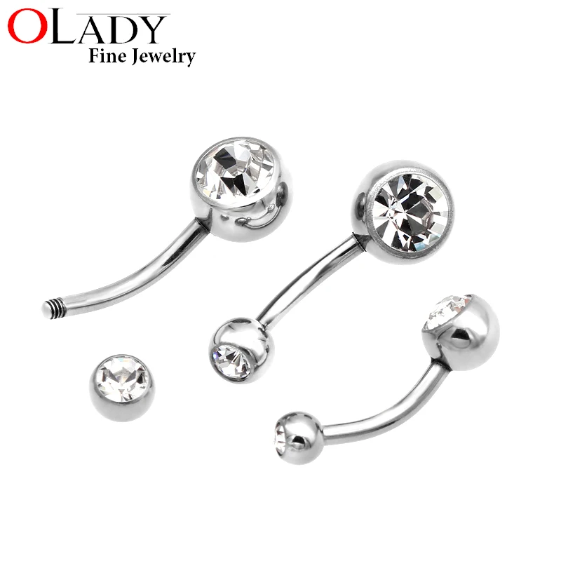 Piercing joyería del cuerpo [100%] ombligo nombril Belly Bars anillos del vientre ombligo piercing en promo