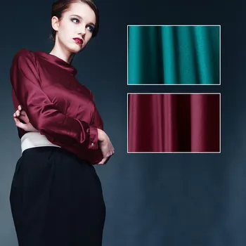 

Heavy small soft natural silk fabric dress shirt silk fabrics wholesale high quality silk cloth
