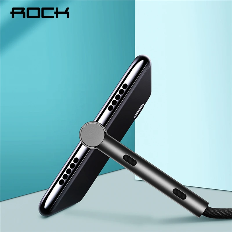  ROCK Metall USB Kabel Halter für iPhone XS Max Ladegerät USB Daten Kabel für iPhone X 8 7 6 6 s Plu