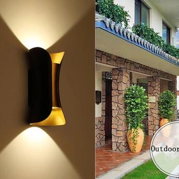 

Modern Outdoor Waterproof IP65 10W LED Wall Lamps AC85-265V Surface Mounted Aluminum Sconce Wall Lights Porch Garden Lights