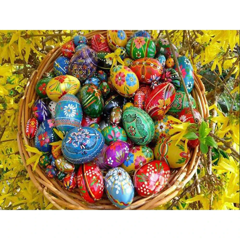 Diamond Painting Easter Eggs Rhinestone Picture Full Square Diamond