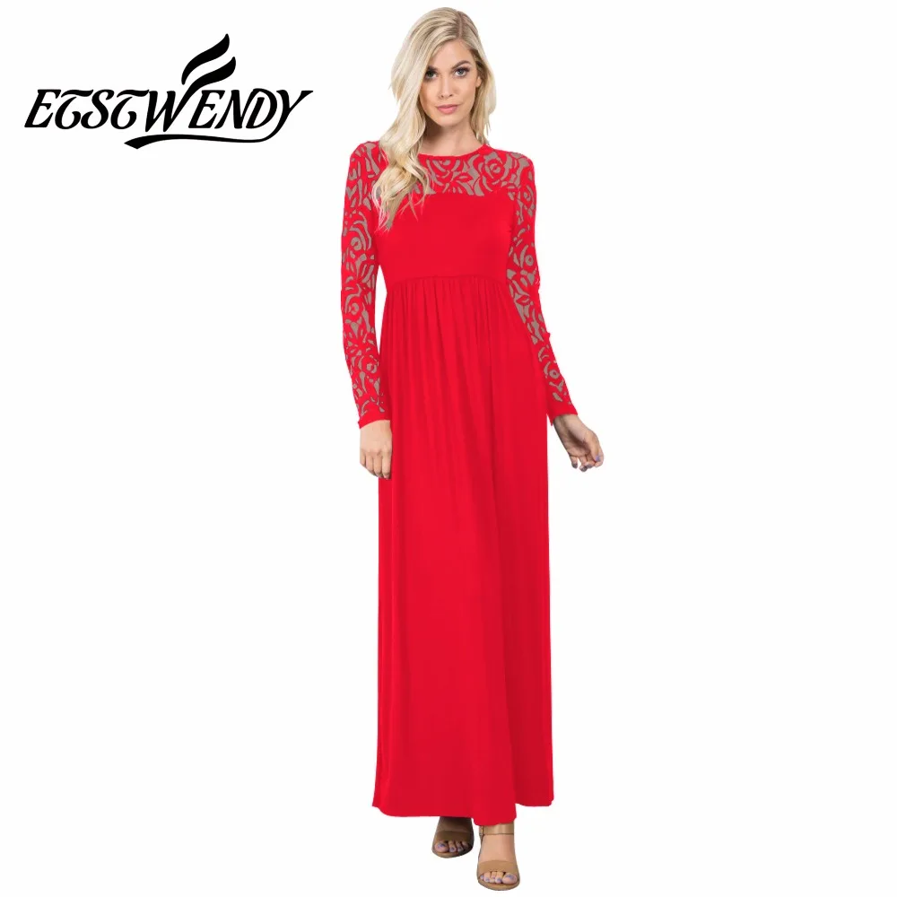 Spring maxi dresses 2019 with sleeves 2017
