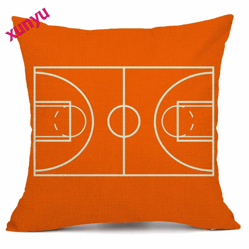 Баскетбольная наволочка XUNYU, забавный чехол для подушки, декоративная наволочка для дивана, автомобиля KQ27, 45x45 см