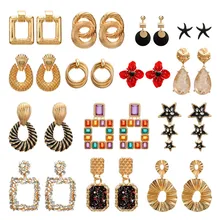 Модные Висячие серьги для женщин, свадебные ювелирные изделия, европейские и американские элегантные блестящие Висячие массивные серьги, подарки