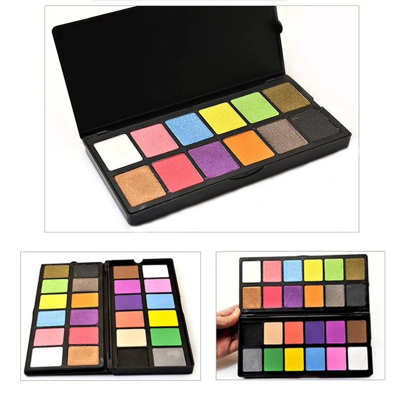 Shimmer da Paleta da Sombra de Olho Pigmento em pó Paleta da Sombra de Maquiagem Paleta de Beleza Novo Cores Camadas Design Pressionado Cosméticos 24 2 1 Sombra de Olho 2 Camadas Design Pressionado