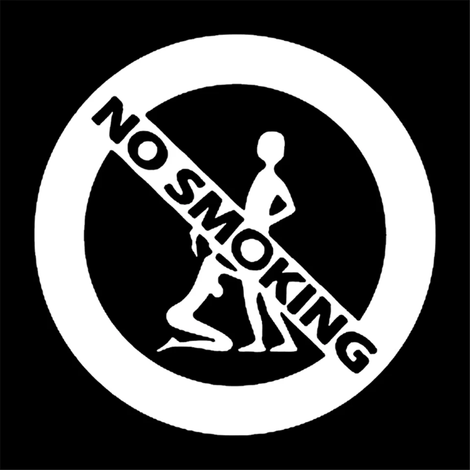 Girl And Boy No Smoking Fashion Car-Styling Stickers Decals Car Creative Waterproof Sticker Funny Car Accessories 13.5cm13 (6)