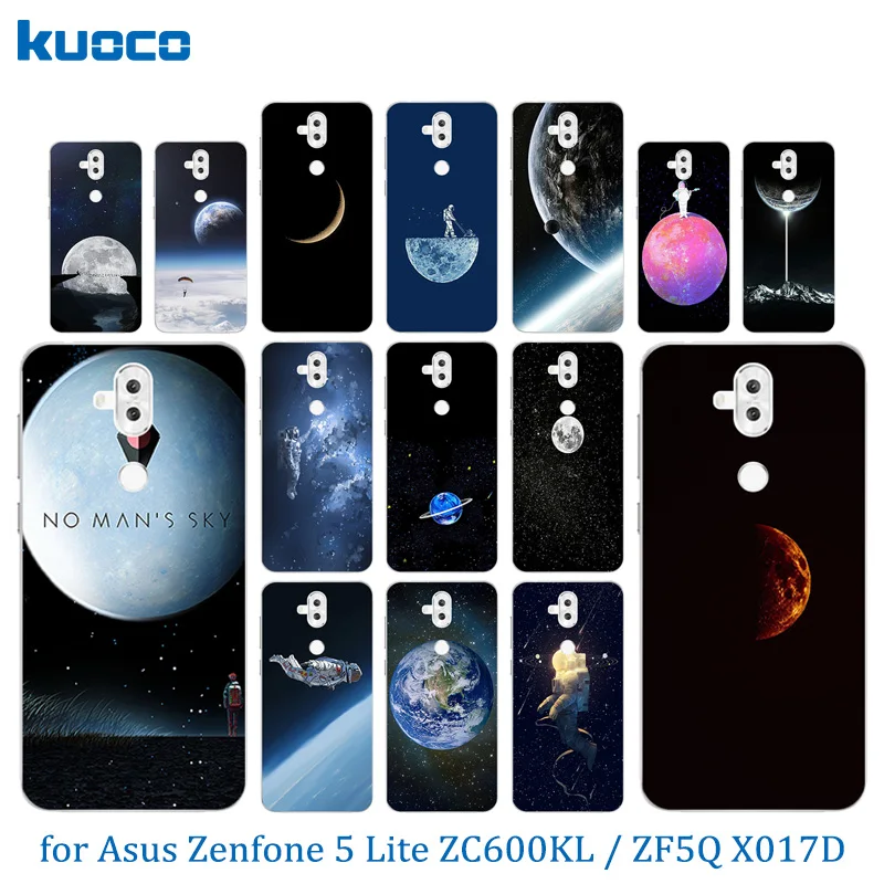 6.0 inch for Asus ZC600KL Ultrathin TPU Phone Cases Zenfone 5 Lite Soft Silicone Space World Protect Back Cover |