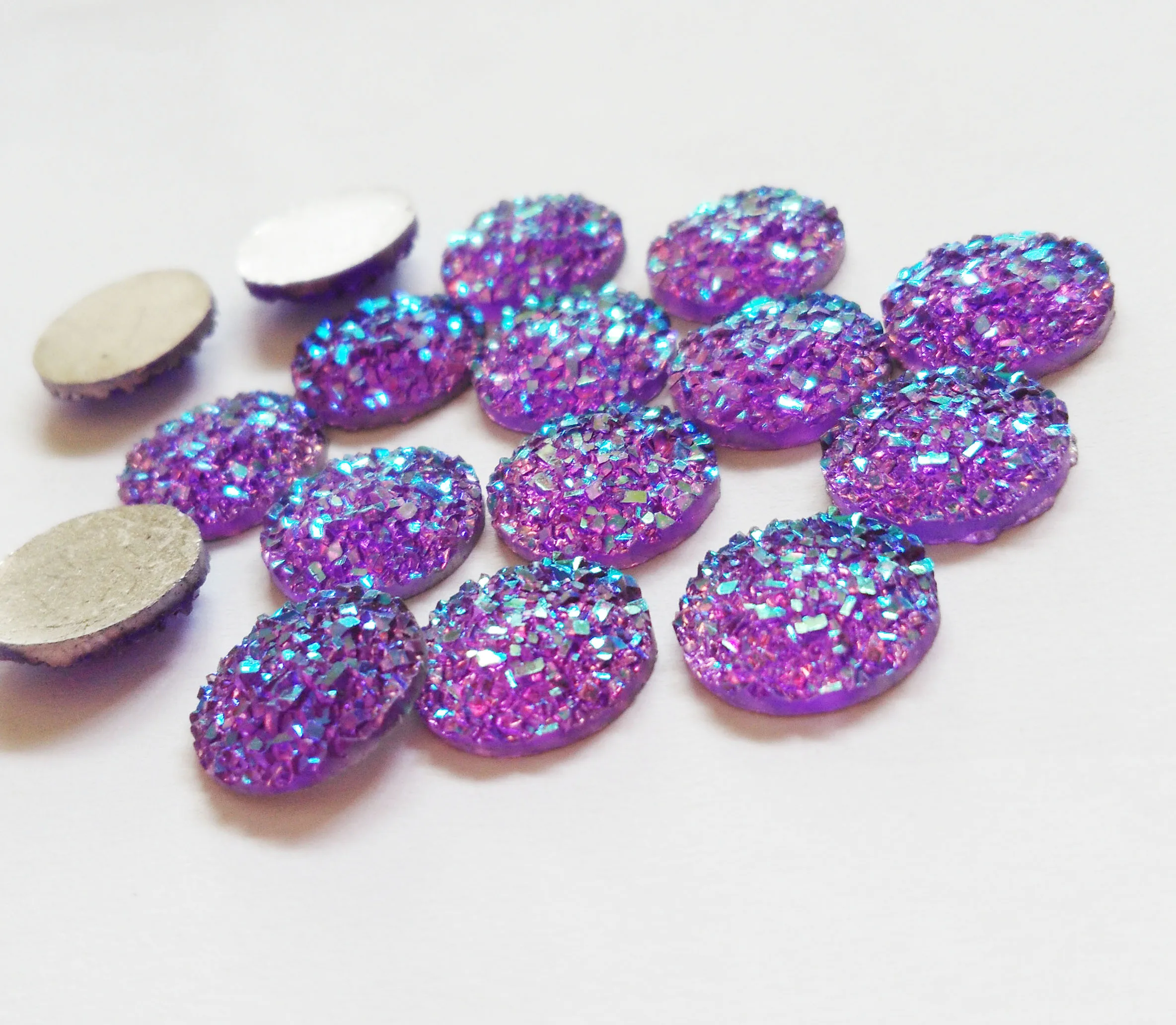 Us 129 35 Di Sconto10 Pzlotto Frizzante Glitter Resina Rotondo Druzy Beads12mm Per Fai Da Te Druzy Fare Dei Monili In Perline Da Gioielli E