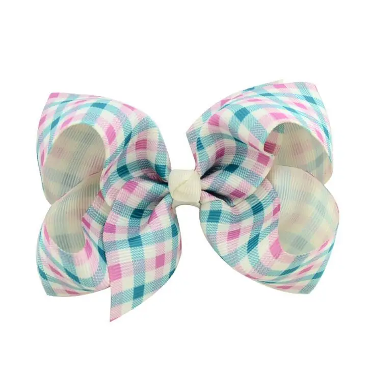 plaid ribbon hairbow6