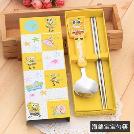 Free-shipping-50-PCS-Hot-Sale-Cartoon-2-Piece-Set-Tableware-Chopsticks-Spoon-and-Spoon-Kitchen (4)