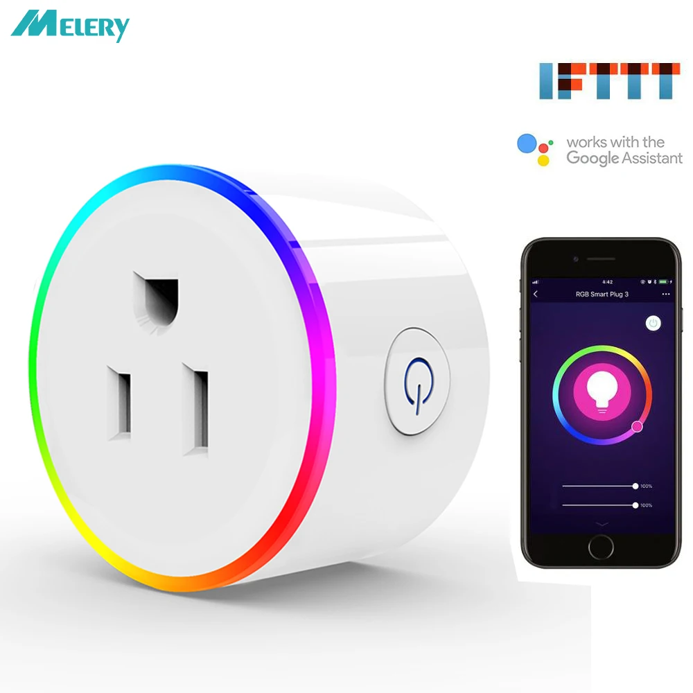 Wifi Smart Plug Mini RGB Homekit US Socket Energy Monitoring 10A Smart