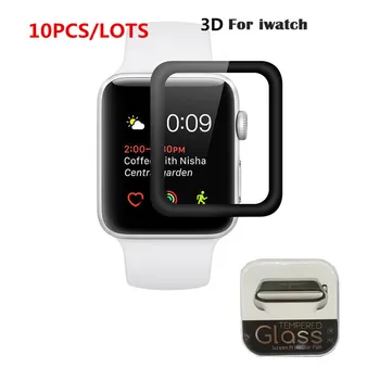 

10 Pack Premium 9H 3D Curved Full Coverage Tempered Glass Screen Protective Film For Apple Watch iWatch Series 1/2/3 38mm 42mm