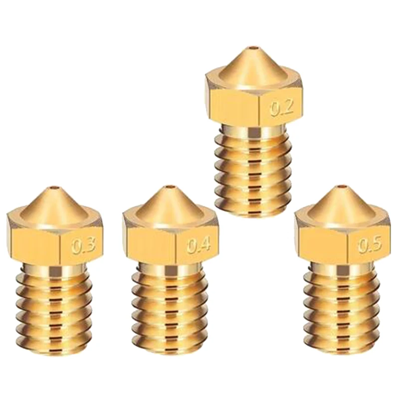 

100Pcs/Lot 3D Printer Nozzle 0.2/0.3/0.4/0.5Mm J-Head V5/V6 Extruder Nozzle For 1.75Mm Filament Makerbot Reprap