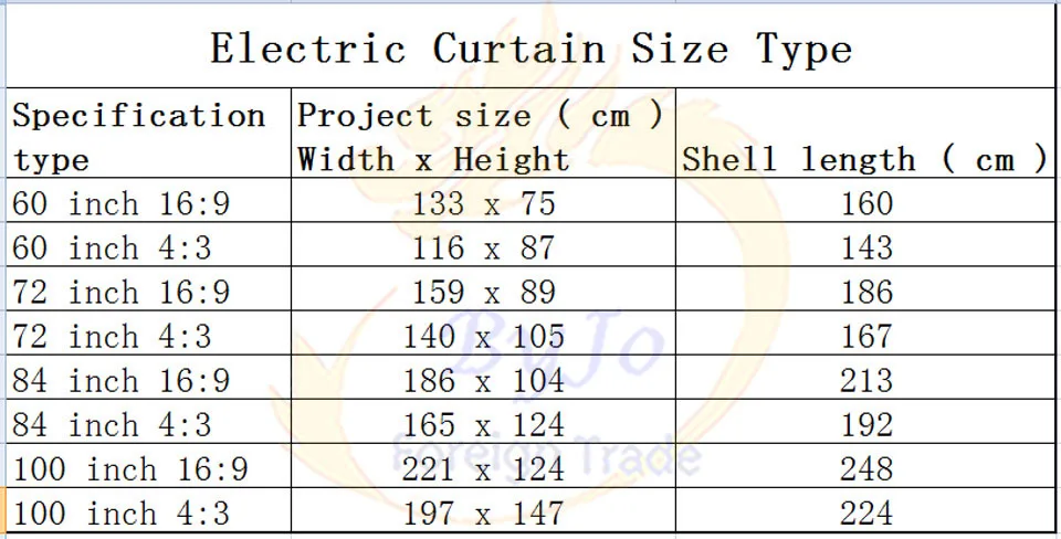 Electric curtains 60 72 84 100 inch 16:9 or 4:3 Motorized Screen for All LED LCD DLP Laser Projector Electric Projector Screen