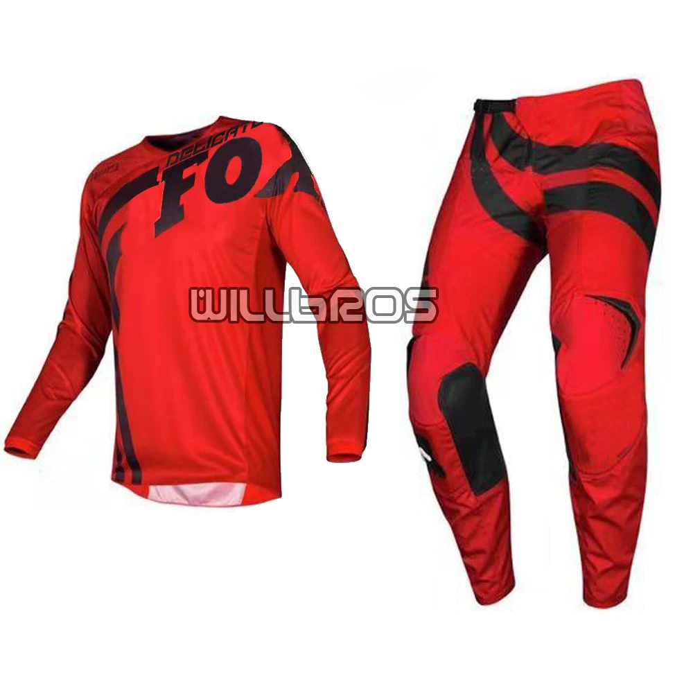 MX 180 Cota Delicate Fox Jersey& Pant комбо одежда для мотокросса Dirt Bike Off Road взрослый серый темно-синий комплект передач