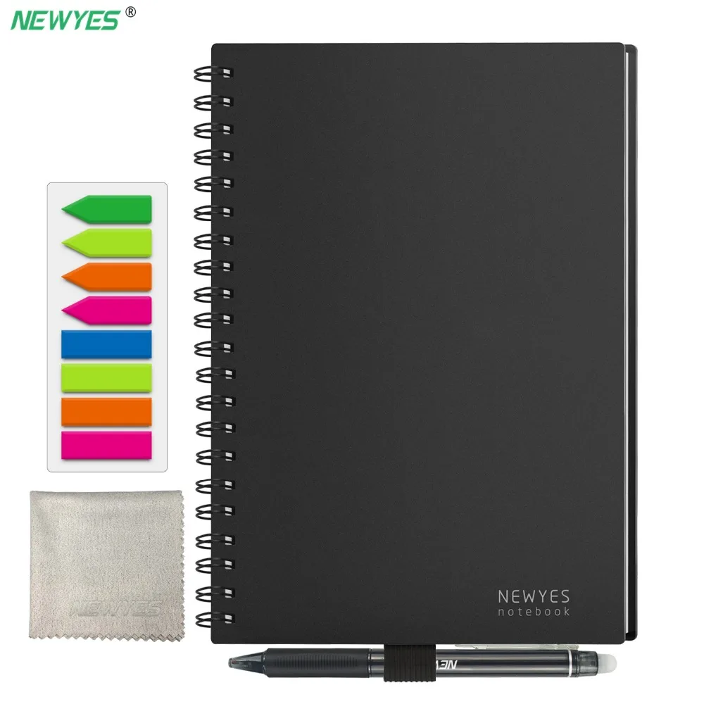 

NEWYES Dropshipping B5 Smart Erasable Notebook Paper Reusable Wirebound Notebook Cloud Storage Flash Storage With Erase pen Gift