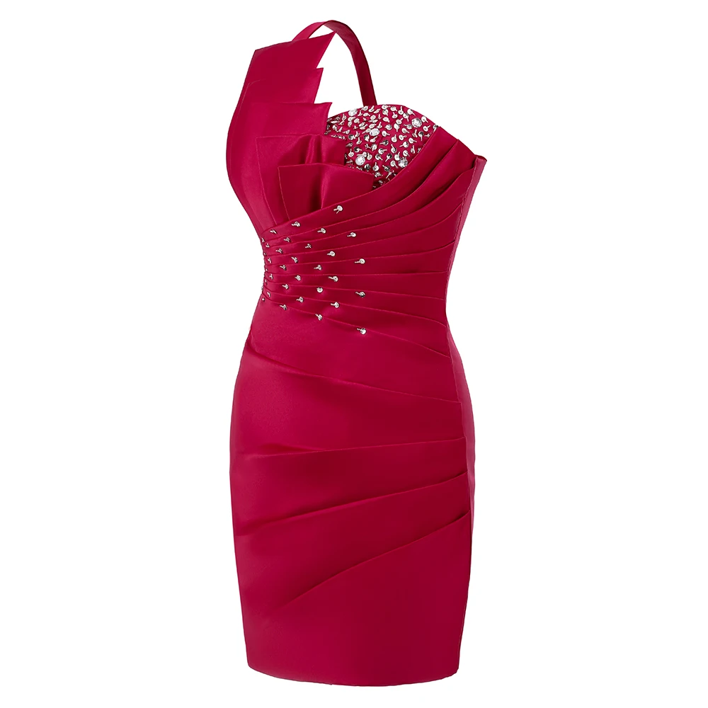 2020 vestido curto de noite slim fit,