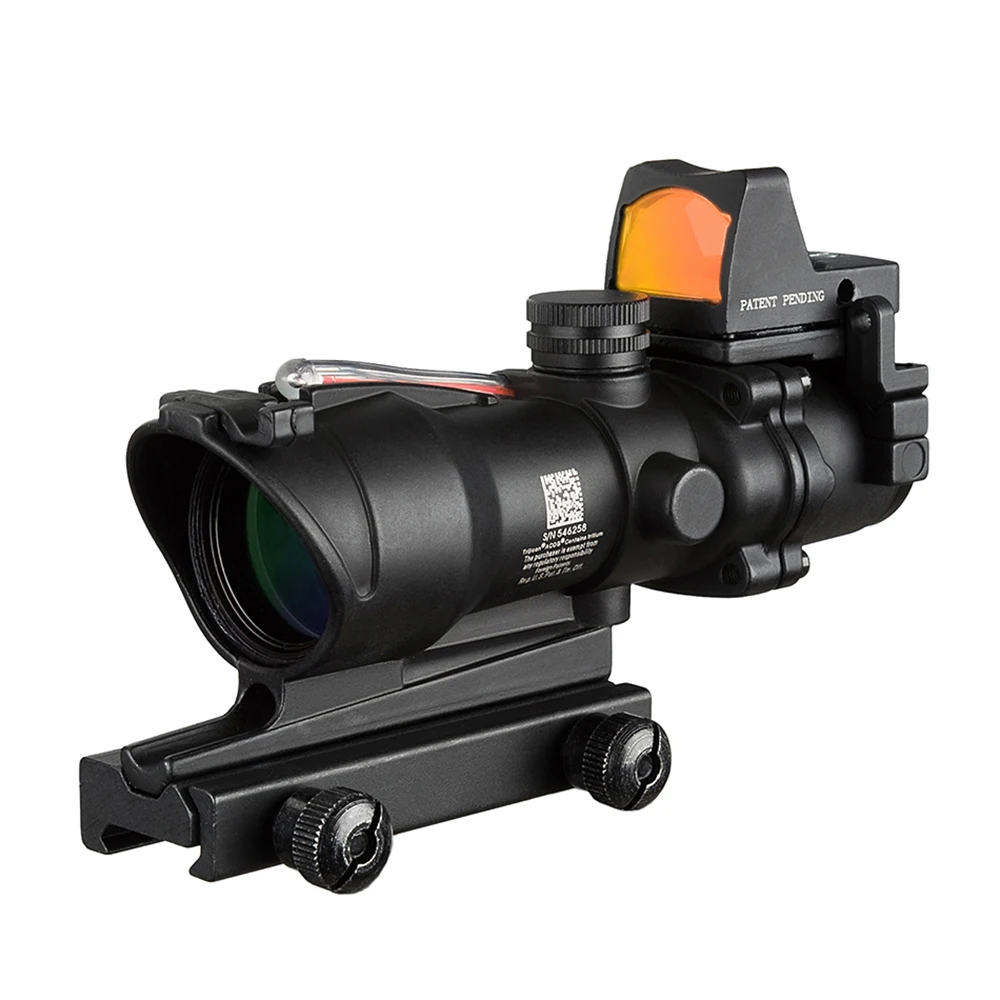 Trijicon Acog 4x32 оптический прицел красный Cahevron сетка волокно зеленый свет оптический прицел с Rmr мини Красный точка зрения