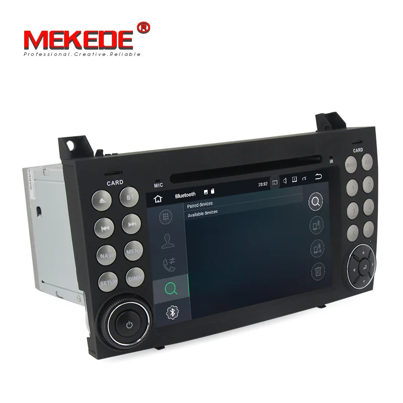 Top Quad core Android 7.1 car radio dvd player for benz R171 SLK200 SLK230 SLK280 SLK300 W171 with GPS navigation 2GB RAM 16G ROM 4