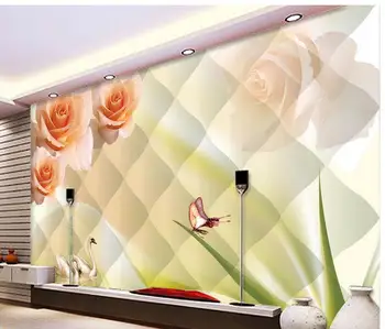 

custom photo wallpaper Roses TV background wall painting wallpaper 3d flower Home Decoration