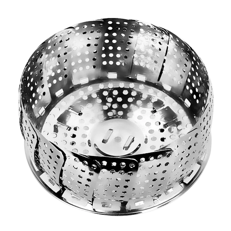 1PCS Stainless Steel Silver Folding Collapsible Vegetable Food Fish