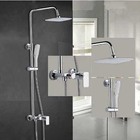 Free shipping brass Chrome plating bath & shower mixer set,shower faucet,rainfall shower set,bathroom tap