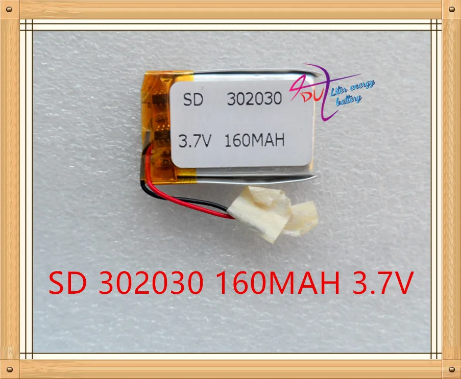 

Liter energy battery 3.7V polymer lithium battery MP3 Bluetooth headset MP4 302030 160mAh wireless WIFI recording pen recorder