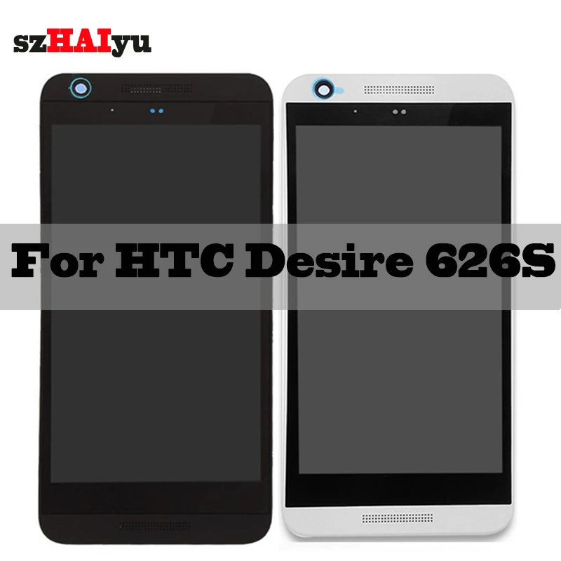 

SZHAIYU 1280x720 5.0'' LCD For HTC Desire 626S LCD Display Touch Screen Digitizer Panel with frame replacement parts