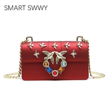 Swallow Design Women Handbag New Fashion Messenger Bag Brand Luxury Style PVC Leather Bags Ladies Small Shoulder Bag jelly Sac Swallow Design Women Handbag New Fashion Messenger Bag Brand Luxury Style PVC Leather Bags Ladies Small Shoulder Bag jelly Sac
