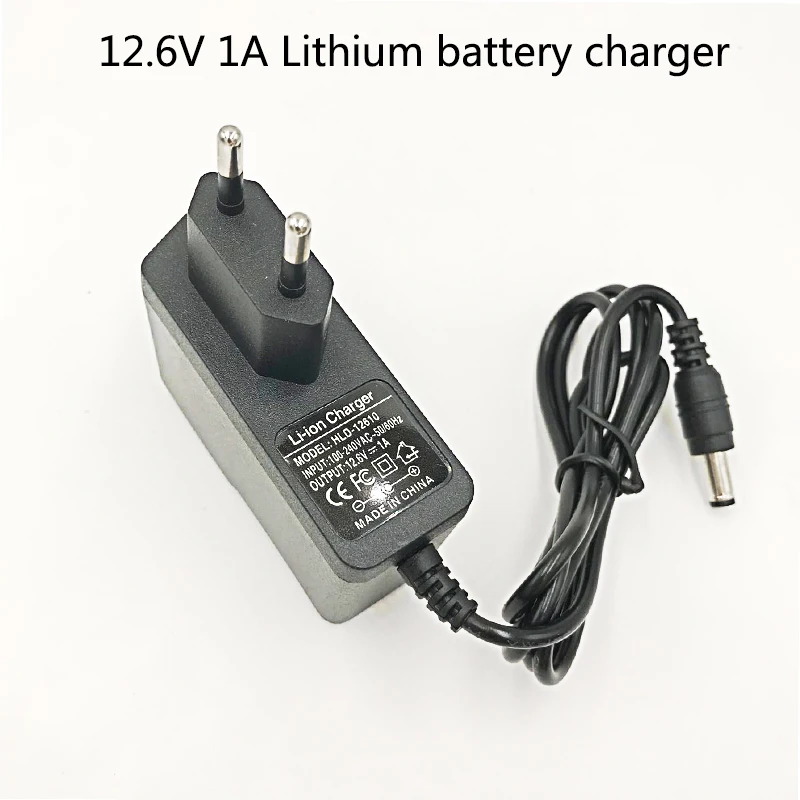 

High quality 12.6V 1A polymer lithium battery charger, 12.6V Power Adapter Charger 12.6V1A, full of lights change