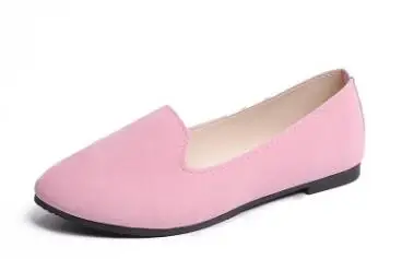 Женская обувь на плоской подошве; коллекция года; женская обувь; яркие цвета; женские лоферы; туфли на плоской подошве Весна Осень; женская летняя обувь; zapatos mujer; Размеры 35-43 - Цвет: Розовый