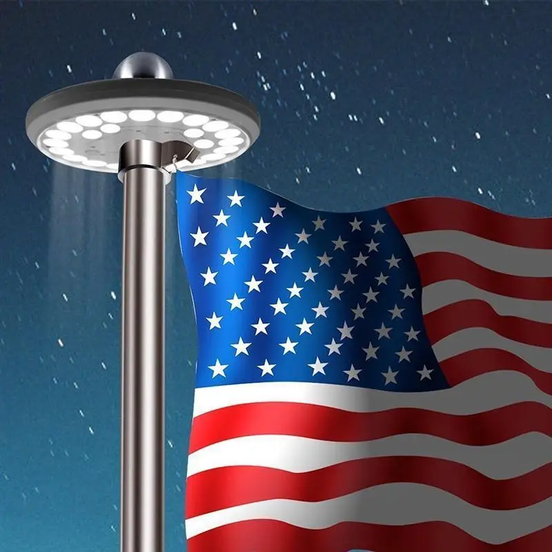 

Solar Flag Pole Lights 26 LED Super Bright Weatherproof Auto ON/OFF Night Light For Camping Home Yard Farm