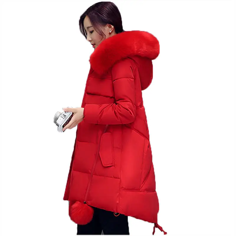 Plus Size 5XL 6XL Winter Jacket Women Coat Parka Hooded Warm Thicken Jacket Coat Long Sleeve Outerwear Winter Women's Coat Q951