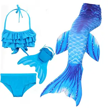 

Children Mermaid Tail with Monofin Kids Girls Cosplay Costume Girls Swimming Zeemeerminstaart met monofin Cola De Sirena Costume