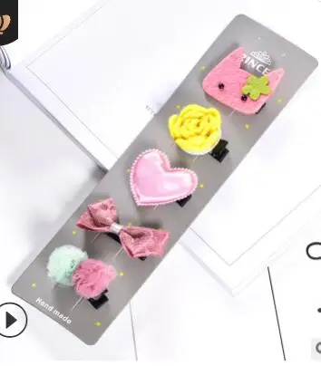 HM022 Korean Version Sweet Children's Hairpin Sequins Animal Unicorn Cat Bow Owl Cute Cartoon Princess Hair Clip Jewelry - Окраска металла: 12