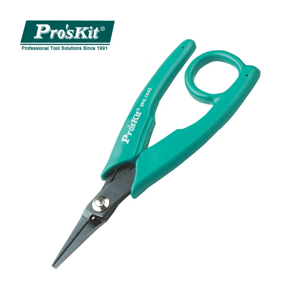 

Pro'sKit 8PK-104D Ring Type Flat Nose Pliers Electrician Wire Strippers No Tooth Long Nose Pliers Multi-Function Cable Cutter