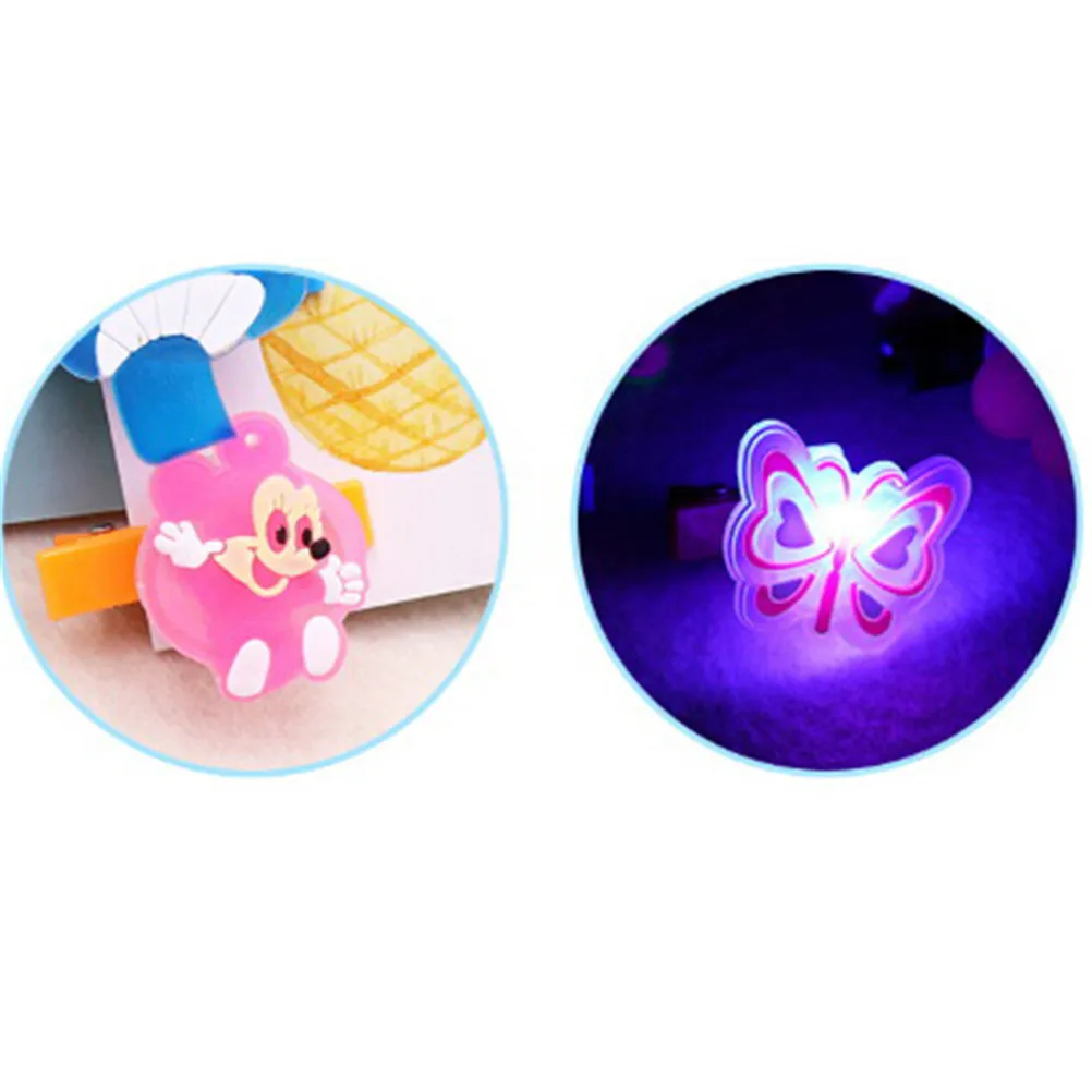 3pcs Camping Emergency Glowing In The Dark Toys Cartoon Glowing Hair Clip Soft Flash Tail Hairpin Glow Sticks Light Stick Party