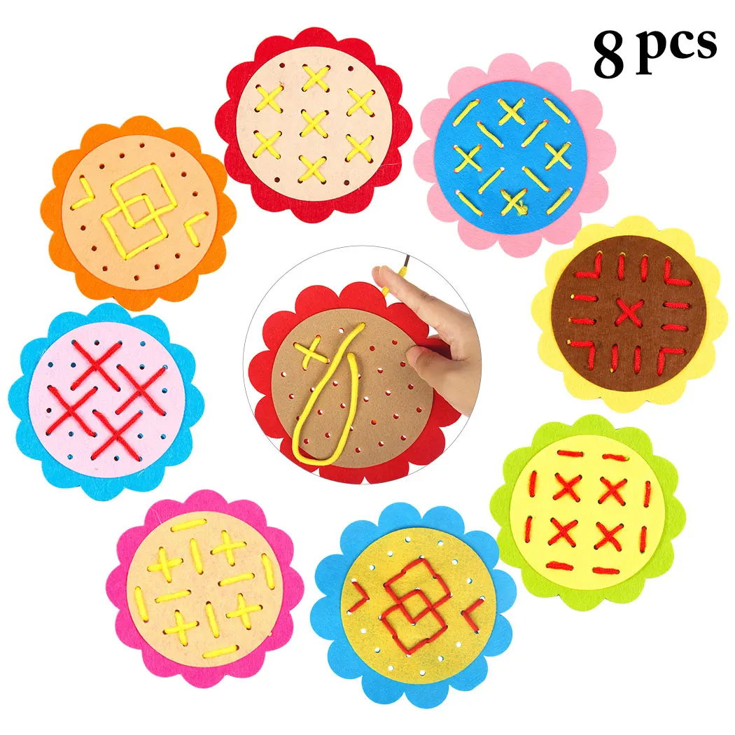  8 Sets Educational Toy Creative Sunflower Lacing Toy Early Teaching Toy for Kids - 33030996340