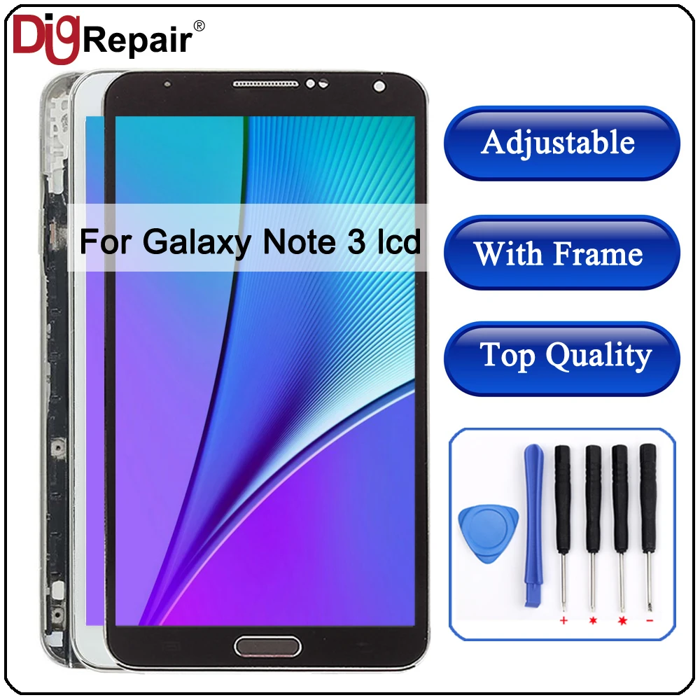 

N9005 LCD 5.7" For SAMSUNG Note 3 lcd Touch Screen Digitizer Replacement Parts N9005 display for Galaxy note 3 lcd Frame button