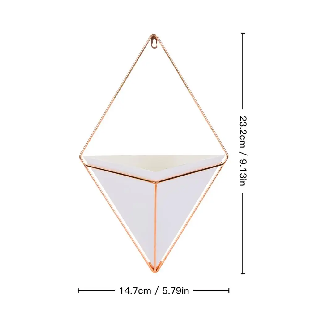 Акриловый цветочный горшок, железный держатель для растений, подвесной цветочный горшок, Геометрическая ваза, Настенный декор, контейнер для суккулентов, горшки для растений