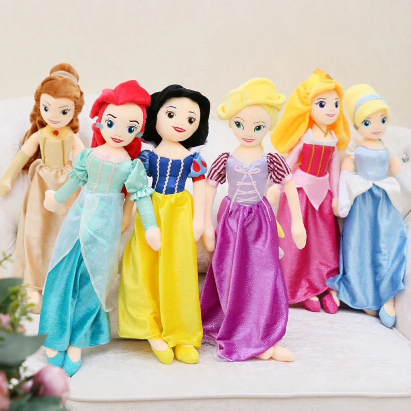 

New 65cm 1/3 Dolls for Girls Gift Plush Toy Aurora Snow White Cinderella Mermaid Princess Doll Rapunzel Belle Brinquedos Toys