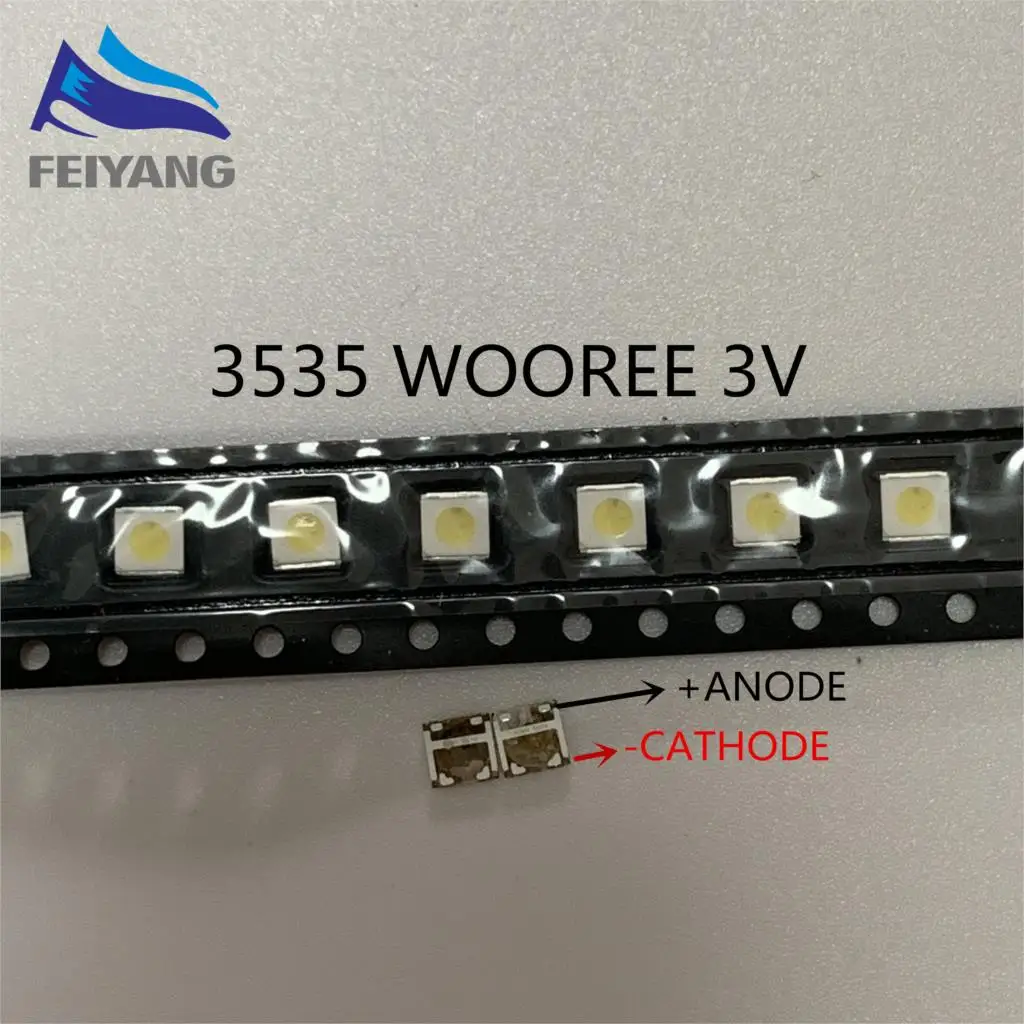 50 шт. для WOOREE светодиодный 3535 светильник с бусинами холодный белый 3 в 1,85 Вт светодиодный ЖК-Телевизор подсветка светодиодный подсветка ТВ Приложение WM35E1F-YR07-eB