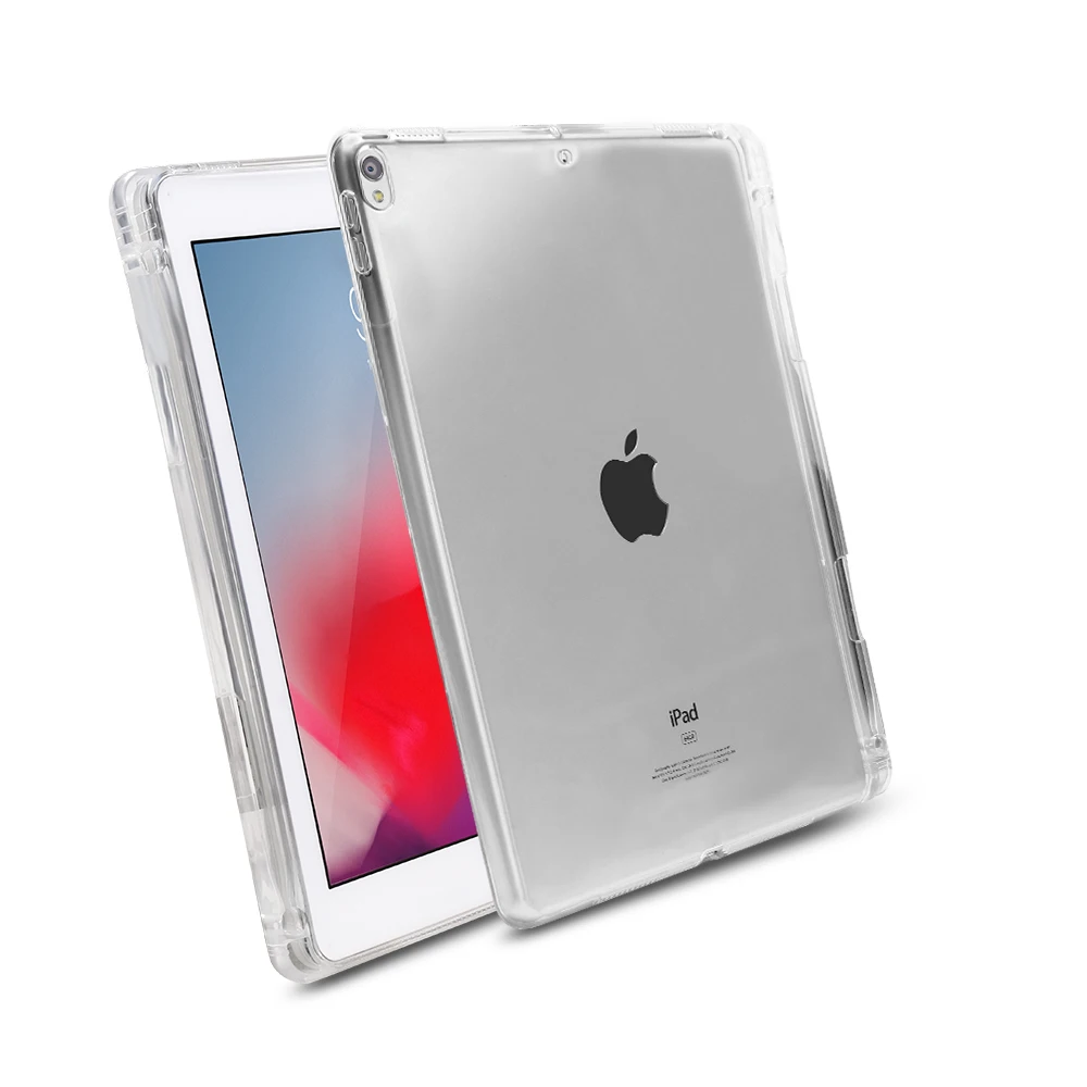 

Case for iPad Pro 10.5 And Air 3 2019 tpu Soft Silicone Smart Cover For iPad 10.5 Case With Pencil Holder Transparent Back Cover
